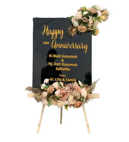 Papan Bunga Akrilik Condong