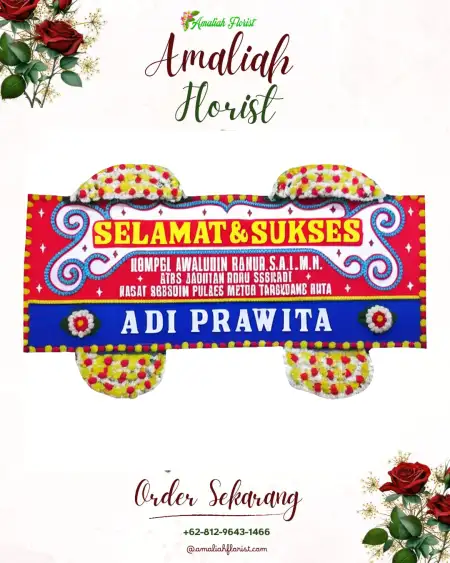 Papan Bunga Ucapan Selamat Condong