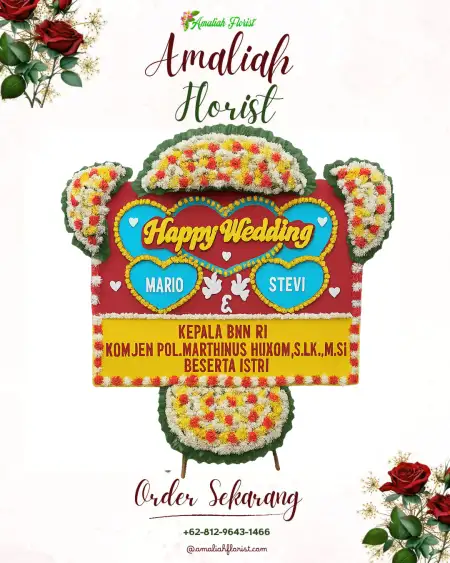 Papan Bunga Pernikahan Condong